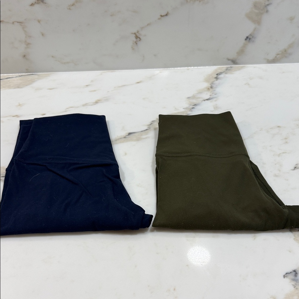 Lululemon Athletica Navy and Olive Leggings